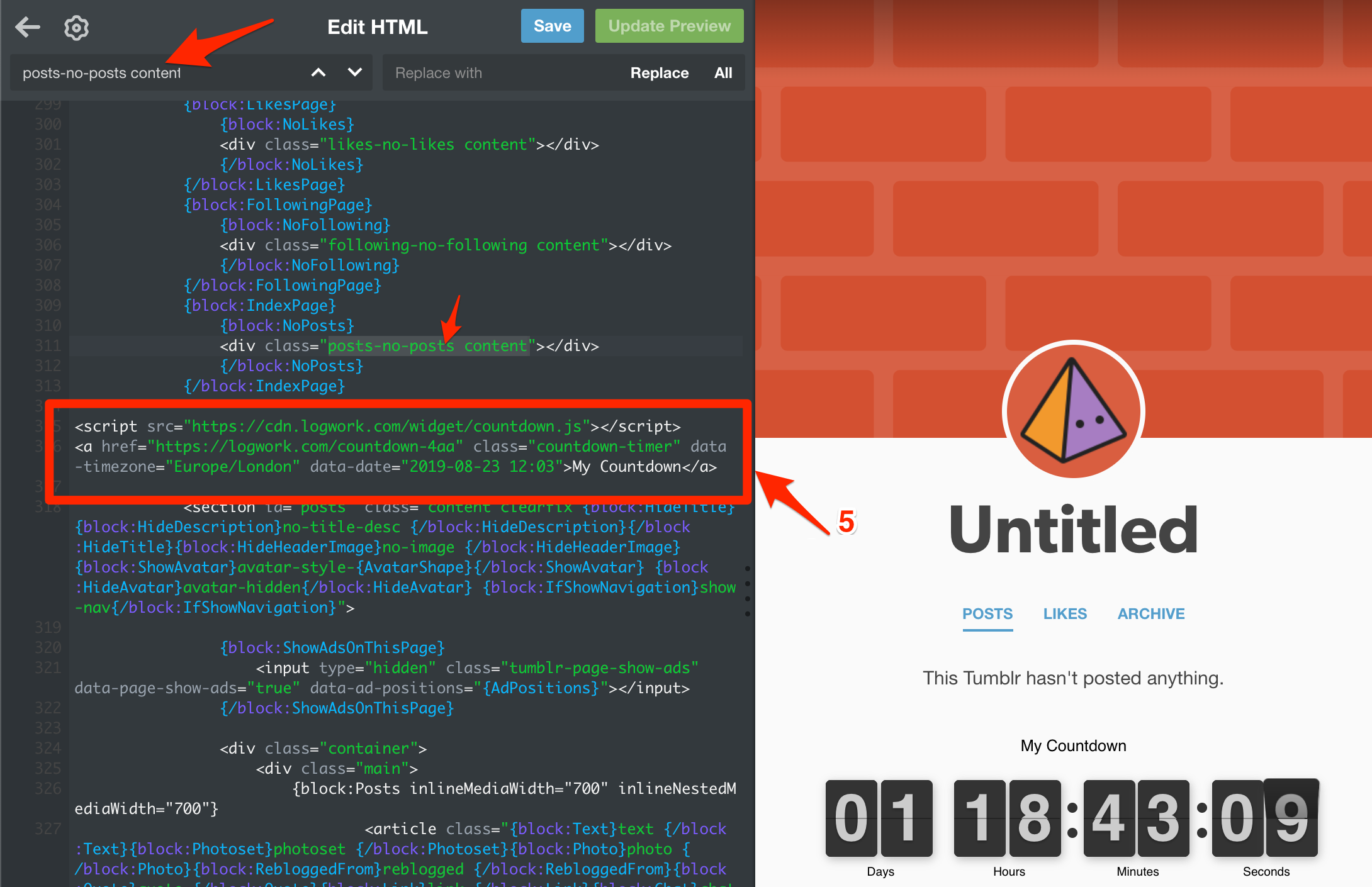 Countdown Timer Tumblr 4