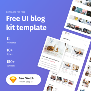 Free Sketch UI Kit Blog Template